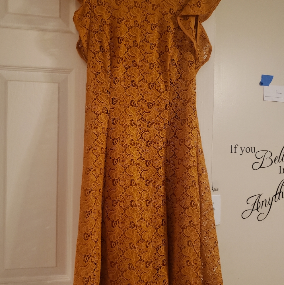 Michael Kors Orange Lace like dress